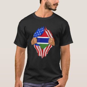 Gambian Blood Inside Me Gambia Flag Gift T-Shirt