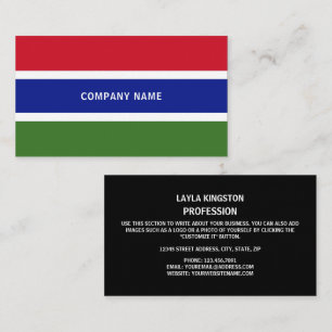 Gambian Flag, Flag of The Gambia Business Card