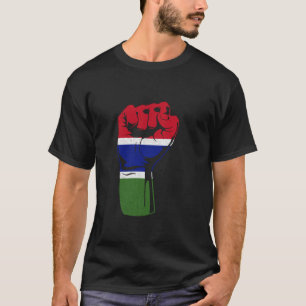 Gambian Flag Patriotic Gambian Pride Gambia Handfi T-Shirt
