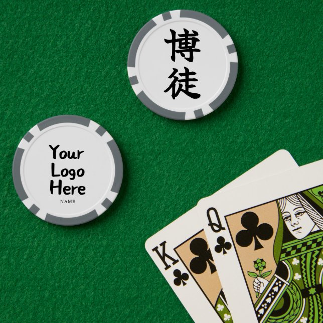 GAMBLER (Bakuto) Japanese Kanji Poker Chips (Poker Table (Double))