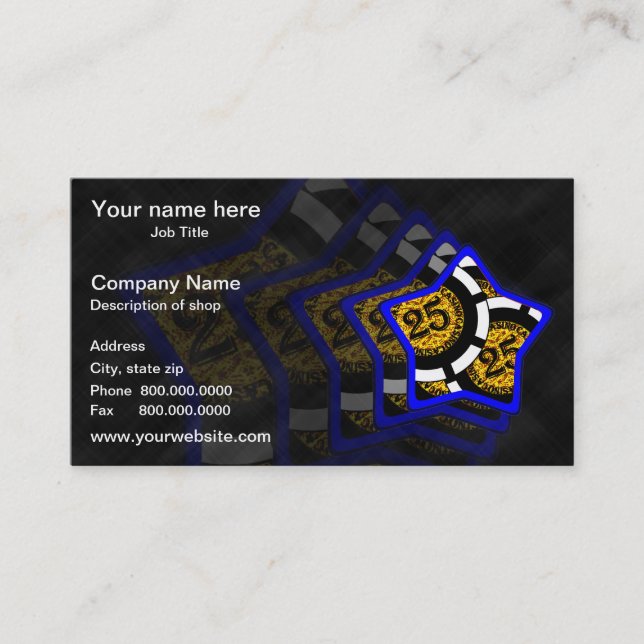 Gambler Template Business Card (Front)