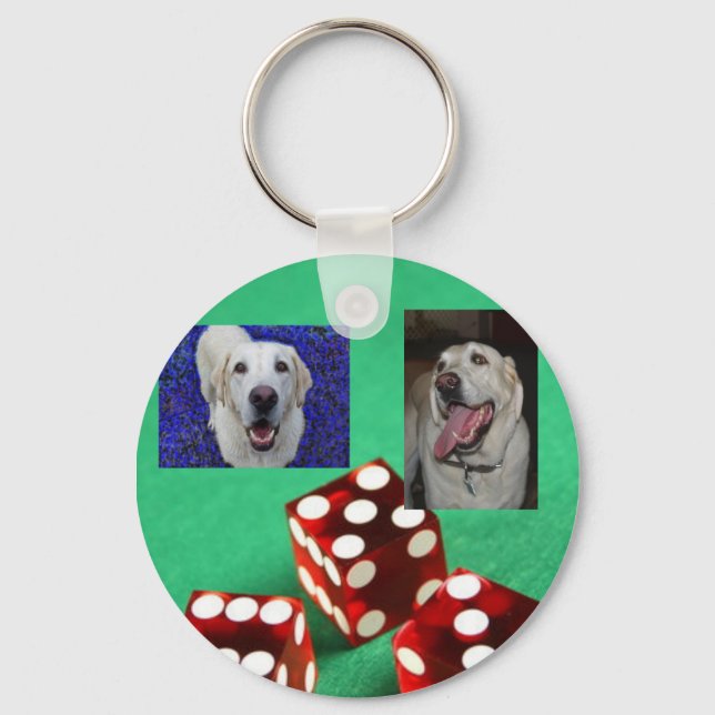gambler yellow lab key chain (Front)