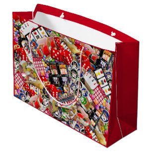 Gamblers Delight - Las Vegas Icons Large Gift Bag