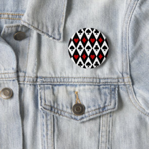 Gambling Blackjack Card Player Casino Las Vegas 6 Cm Round Badge