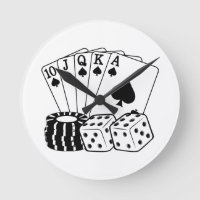 Gambling Casino Cards Dice Poker Chips Art 
