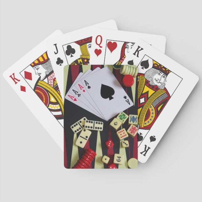Gambling casino gaming pieces playing cards (Back)