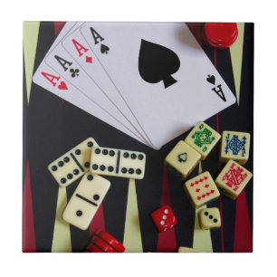 Gambling casino gaming pieces tile