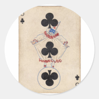 Gambling Clown Classic Round Sticker