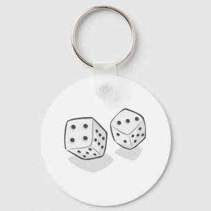 Gambling Dice Key Ring