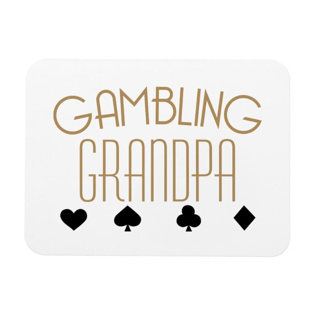 Gambling Grandpa Magnet (Horizontal)