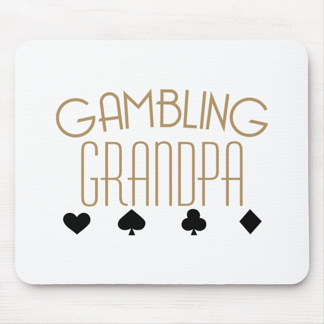 Gambling Grandpa Mouse Pad (Front)