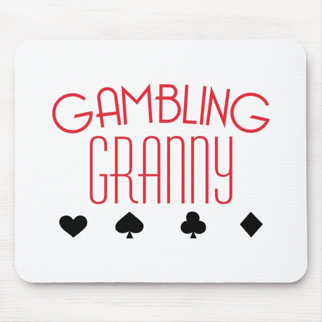 Gambling Granny Mouse Pad (Front)