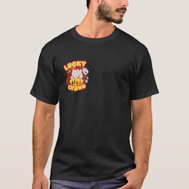 Gambling Lucky cat Slot machine T-Shirt (Front)