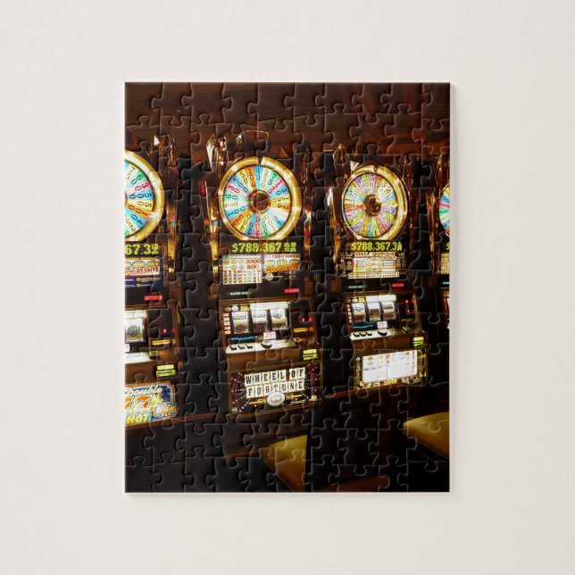 Gambling Machine One Armed Bandit Money Las Vegas Jigsaw Puzzle (Vertical)