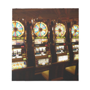 Gambling Machine One Armed Bandit Money Las Vegas Notepad