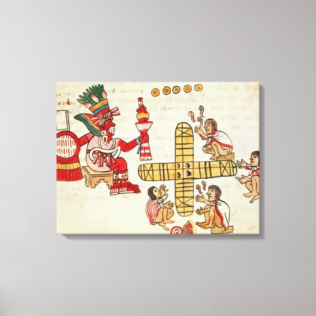 Gambling Patoli and the god Canvas Print (Front)