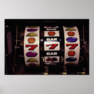 Gambling, slot machines poster