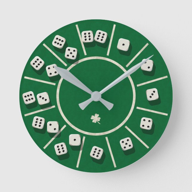 Gambling table dice round clock (Front)