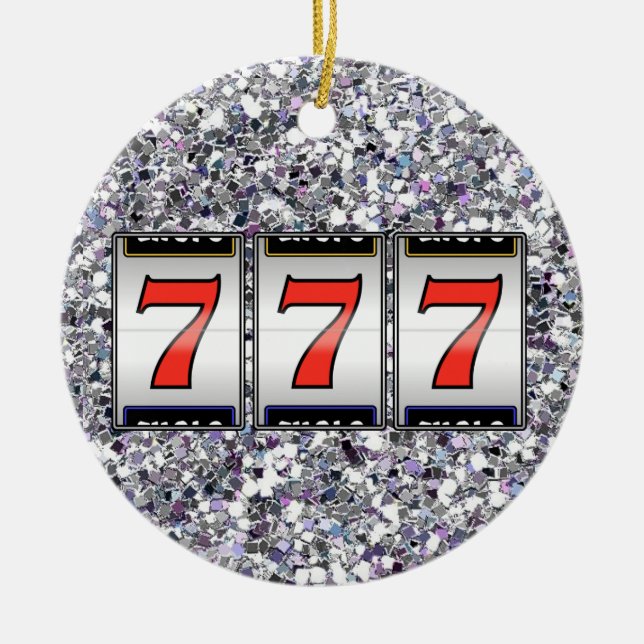 Gambling - Vegas Ceramic Tree Decoration (Front)