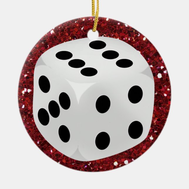 Gambling - Vegas Ceramic Tree Decoration (Front)