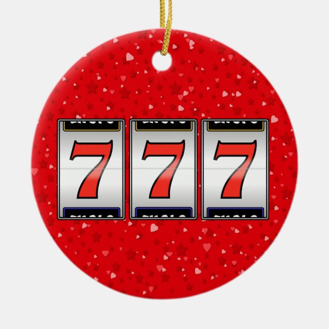 Gambling - Vegas Ceramic Tree Decoration (Front)