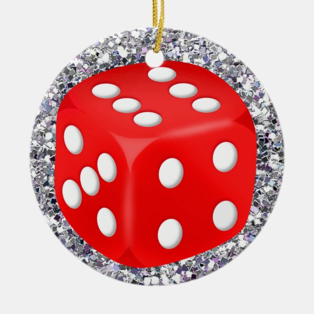 Gambling - Vegas Ceramic Tree Decoration (Front)