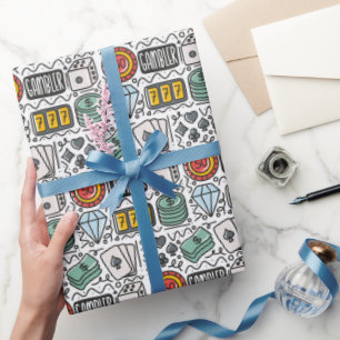 Gambling Wrapping Paper, Casino Poker Gift Wrap