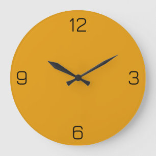 Gamboge Orange E49B0F Colour - Add Your Name Optio Large Clock