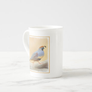 Gambrel's Quail Painting Original Bird Art Bone China Mug