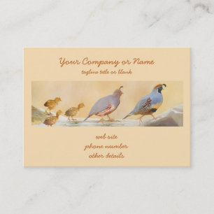 Gambrel's Quail Painting Original Bird Art Business Card
