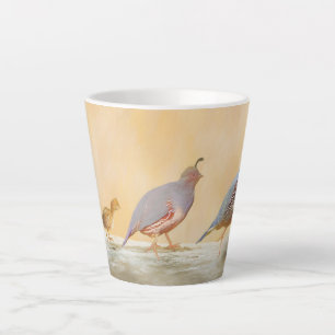 Gambrel's Quail Painting Original Bird Art Latte Mug