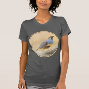 Gambrel's Quail Painting Original Bird Art T-Shirt