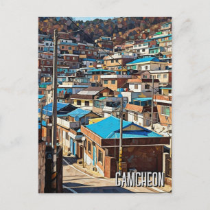 Gamcheon Cultural Village Busan Travel Postcard