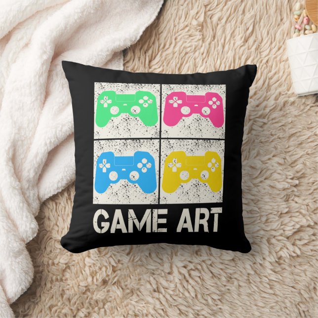 Game Art Vintage Gamepad Retro Controller Gamers Cushion (Blanket)
