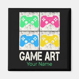 Game Art Vintage Gamepad Retro Controller Gamers Magnet