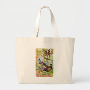 Game Birds 1902 True Stone Chromolithograph Large Tote Bag