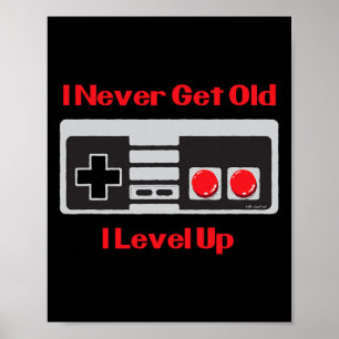 Game Birthday Shirt Funny Gaming Shirt For Adults  Poster