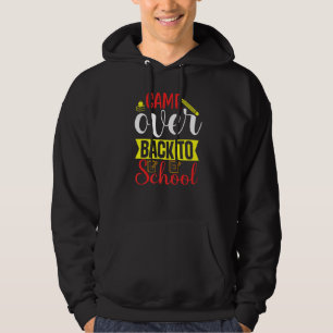 Game Book Pencil Over Back To School Portable Tabl Hoodie