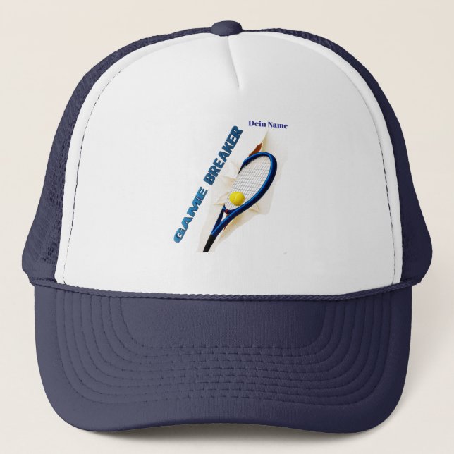 Game Breaker tennis motif Your name on the cap (Front)