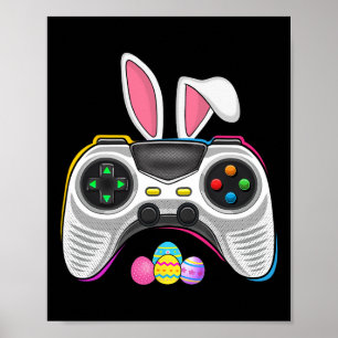 Game Bunny Eggs Costume Easter Day Boys Kids Gamin Poster