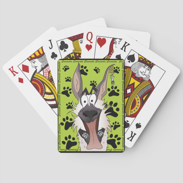 Game cards funny dog Canasta (Back)