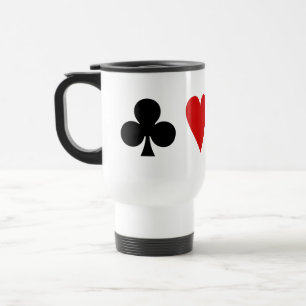Game cards Playing cards Diamond Club Heart Spade Travel Mug