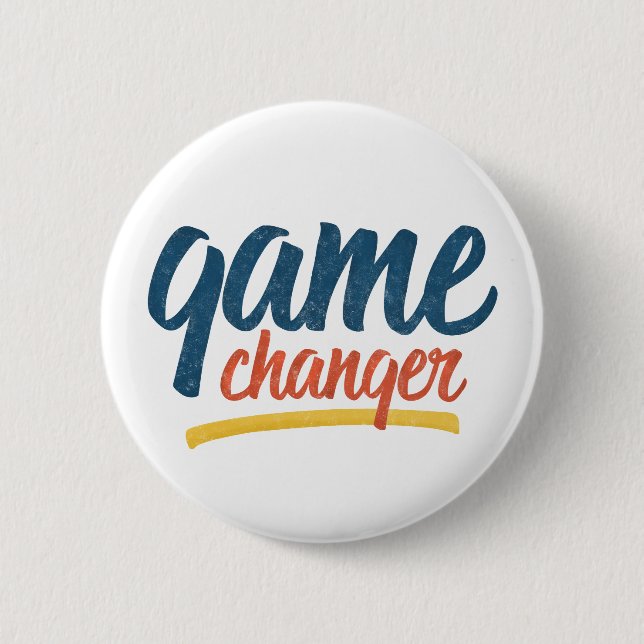 Game Changer Retro Distressed 6 Cm Round Badge (Front)