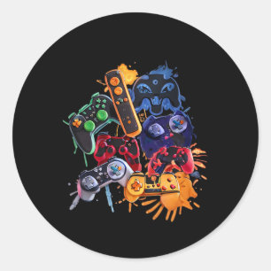 Game Control All The Things Video Game Controller Classic Round Sticker