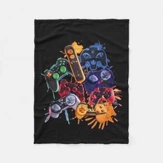 Game Control All The Things Video Game Controller  Fleece Blanket
