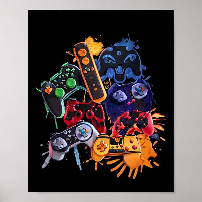 Game Control All The Things Video Game Controller  Poster (Front)