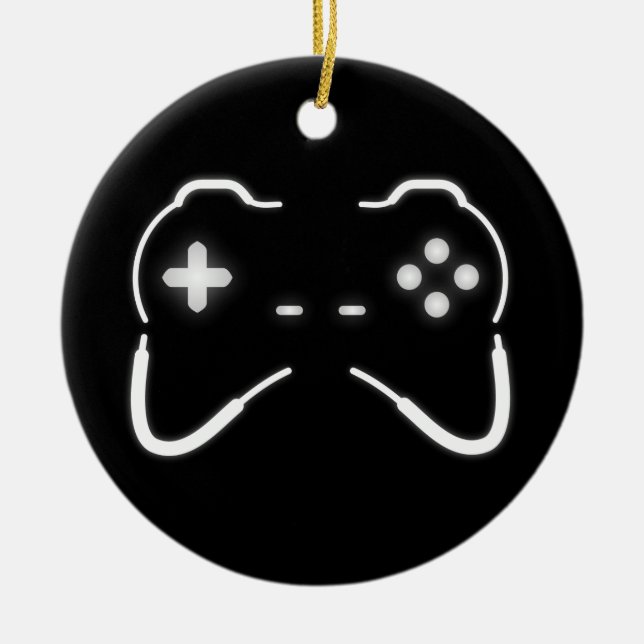 Game Controller Ceramic Tree Decoration (Front)