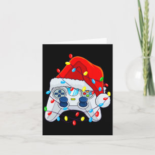 Game Controller Christmas Santa Hat Gamer Boys 1 Card