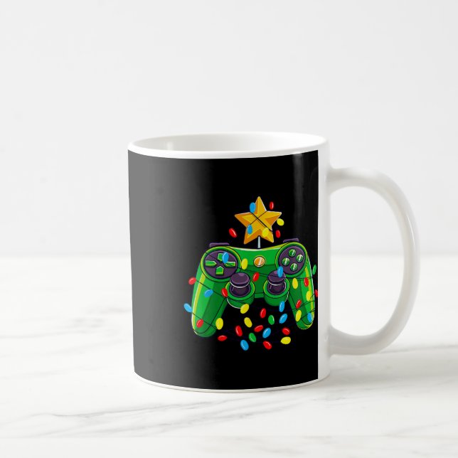 Game Controller Christmas Tree Lights Gamer Boys K Coffee Mug (Right)