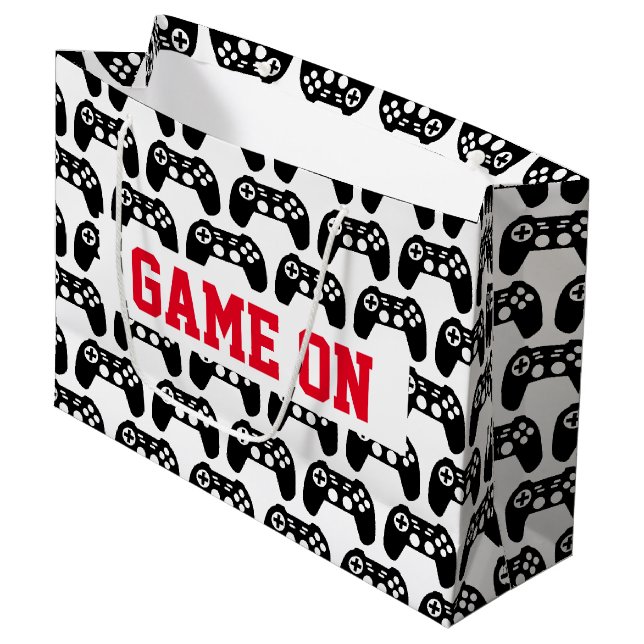 Game controller gift bag for gaming enthusiasts (Front Angled)